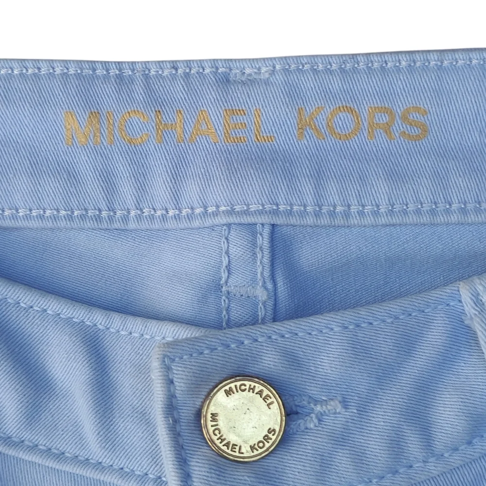 Michael Kors Izzy Cropped Skinny Jeans In a Sky Blue Hue Size 0P